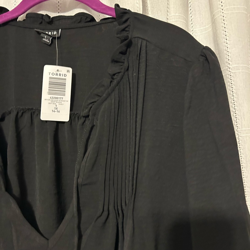 Torrid Black Ruffle Blouse - Picture 3 of 13
